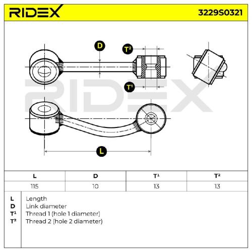 RIDEX 1x Koppelstange Stabilisator Vorne passend für MERCEDES-BENZ für VW Bild RIDEX 1x Koppelstange Stabilisator Vorne passend für MERCEDES-BENZ für VW
