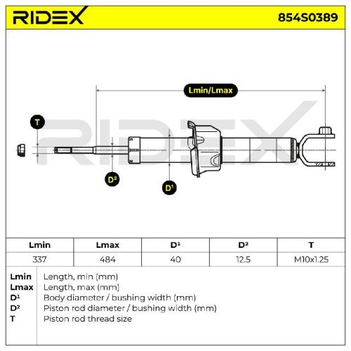 RIDEX 854S0389 2x Stoßdämpfer Gasdruck Hinten für HONDA CR-V II (RD) 51605SF1000 Bild RIDEX 854S0389 2x Stoßdämpfer Gasdruck Hinten für HONDA CR-V II (RD) 51605SF1000