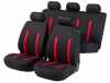 WALSER 11809 PKW Sitzschonbezug Vorne und Hinten Satz Polyester Schwarz Rot