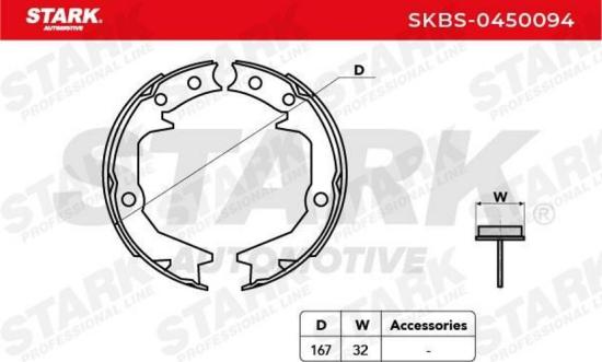 STARK Bremsbacken Satz für Trommelbremse Hinten für MITSUBISHI Outlander II SUV Bild STARK Bremsbacken Satz für Trommelbremse Hinten für MITSUBISHI Outlander II SUV