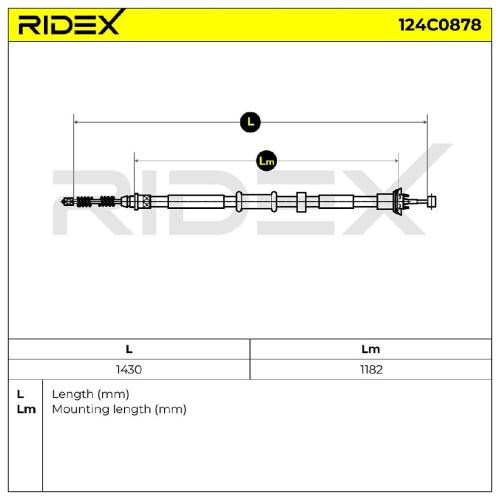 RIDEX Handbremsseil Hinten Rechts für FIAT 500 (312) Bild RIDEX Handbremsseil Hinten Rechts für FIAT 500 (312)