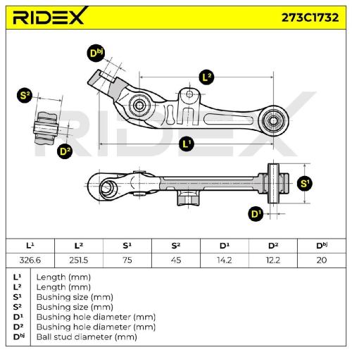RIDEX 273C1732 Lenker Radaufhängung Schräglenker Front rechts für NISSAN 350 Z Bild RIDEX 273C1732 Lenker Radaufhängung Schräglenker Front rechts für NISSAN 350 Z