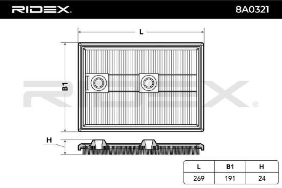 RIDEX 8A0321 Motor Luftfilter Filtereinsatz für VW Golf 5II Schrägheck Golf 5I Bild RIDEX 8A0321 Motor Luftfilter Filtereinsatz für VW Golf 5II Schrägheck Golf 5I