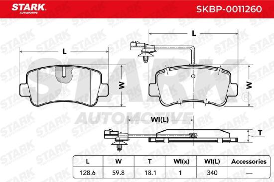 STARK Bremsbelagsatz Bremsbeläge Hinten für RENAULT Master 1II Kasten (FV) Bild STARK Bremsbelagsatz Bremsbeläge Hinten für RENAULT Master 1II Kasten (FV)