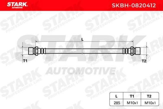 STARK Bremsschlauch SKBH-0820412 VORNE BREMSSCHLÄUCHE Länge: 297mm für VW Bild STARK Bremsschlauch SKBH-0820412 VORNE BREMSSCHLÄUCHE Länge: 297mm für VW