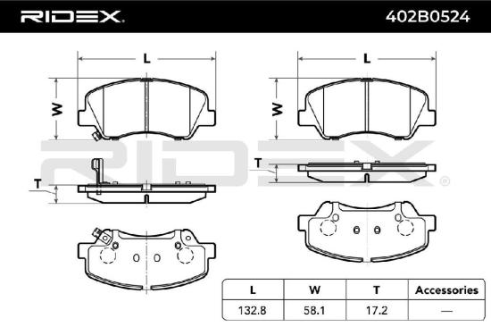 RIDEX Bremsbelagsatz Bremsbeläge Vorne für HYUNDAI i20 Schrägheck (GB, IB) Bild RIDEX Bremsbelagsatz Bremsbeläge Vorne für HYUNDAI i20 Schrägheck (GB, IB)