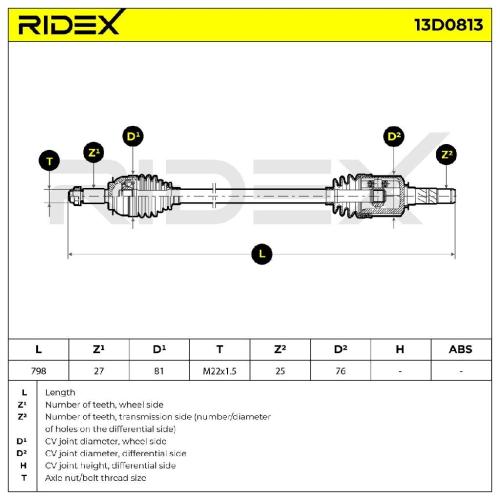 RIDEX Antriebswelle Achswelle Vorne links rechts für SUBARU FORESTER (SH) Bild RIDEX Antriebswelle Achswelle Vorne links rechts für SUBARU FORESTER (SH)
