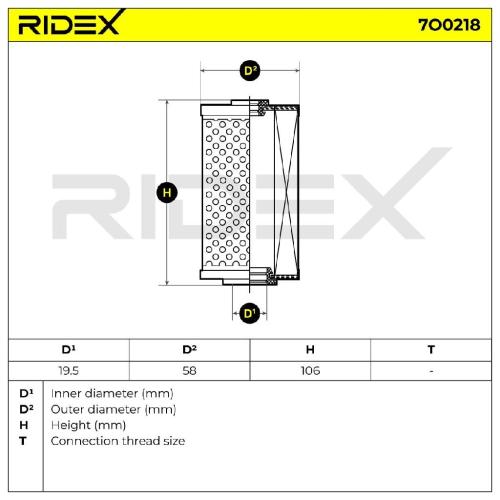 RIDEX Ölfilter Auto Motorölfilter Filtereinsatz mit Dichtungen 7O0218 Bild RIDEX Ölfilter Auto Motorölfilter Filtereinsatz mit Dichtungen 7O0218