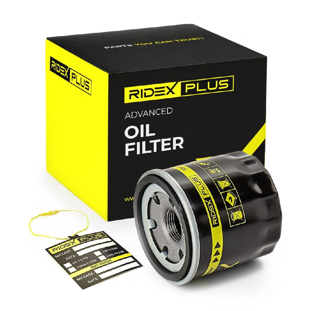 RIDEX PLUS Ölfilter Auto Motorölfilter Anschraubfilter 7O0026P für FORD Kuga Mk2