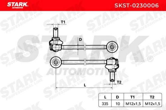 STARK 1x Koppelstange Stabilisator Vorne links rechts beidseitig für VW Golf 5I Bild STARK 1x Koppelstange Stabilisator Vorne links rechts beidseitig für VW Golf 5I