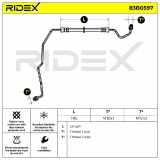 RIDEX Bremsschlauch 83B0597 HINTEN links BREMSSCHLÄUCHE für RENAULT Scénic 1II