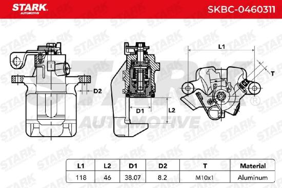 STARK SKBC-0460311 Bremssattel Bremszange Hinten links passend für PEUGEOT Bild STARK SKBC-0460311 Bremssattel Bremszange Hinten links passend für PEUGEOT
