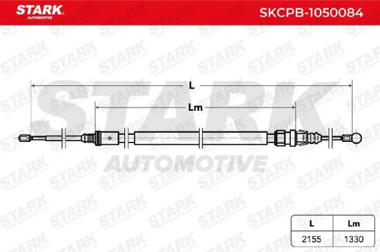 STARK Handbremsseil Hinten Links Rechts passend für PEUGEOT 407 SW (6E) Bild STARK Handbremsseil Hinten Links Rechts passend für PEUGEOT 407 SW (6E)