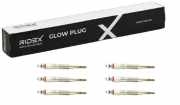 RIDEX Diesel Glühkerze 6,5V Schlüsselweite: 12 mmmm Gewindemaß:M 10x1.25