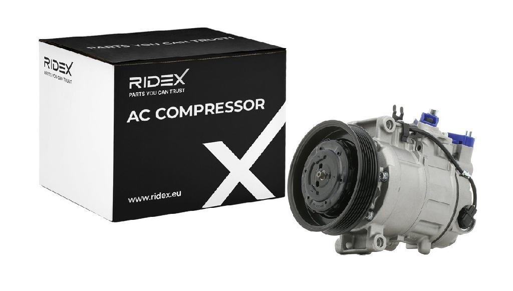 RIDEX A/C Kompressor für Klimaanlage Klimakompressor Kältemittel: R134a mit