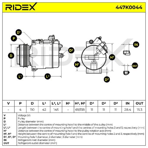 RIDEX A/C Kompressor für Klimaanlage Klimakompressor mit ID: 7SBU16C mit ID: PAG Bild RIDEX A/C Kompressor für Klimaanlage Klimakompressor mit ID: 7SBU16C mit ID: PAG