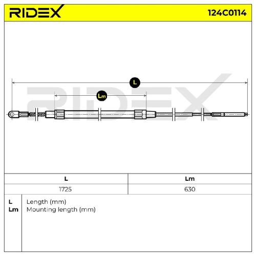RIDEX Handbremsseil Hinten Rechts Links für BMW 3 Limousine (E30) Bild RIDEX Handbremsseil Hinten Rechts Links für BMW 3 Limousine (E30)