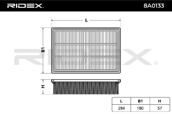 RIDEX 8A0133 Luftfilter für FORD Transit Mk6 Kasten (V347, V348, FA) Bild RIDEX 8A0133 Luftfilter für FORD Transit Mk6 Kasten (V347, V348, FA)