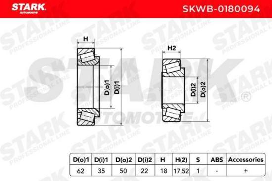 STARK SKWB-0180094 Radlagersatz pro 1 Rad Vorne beidseitig A0029803002 Bild STARK SKWB-0180094 Radlagersatz pro 1 Rad Vorne beidseitig A0029803002
