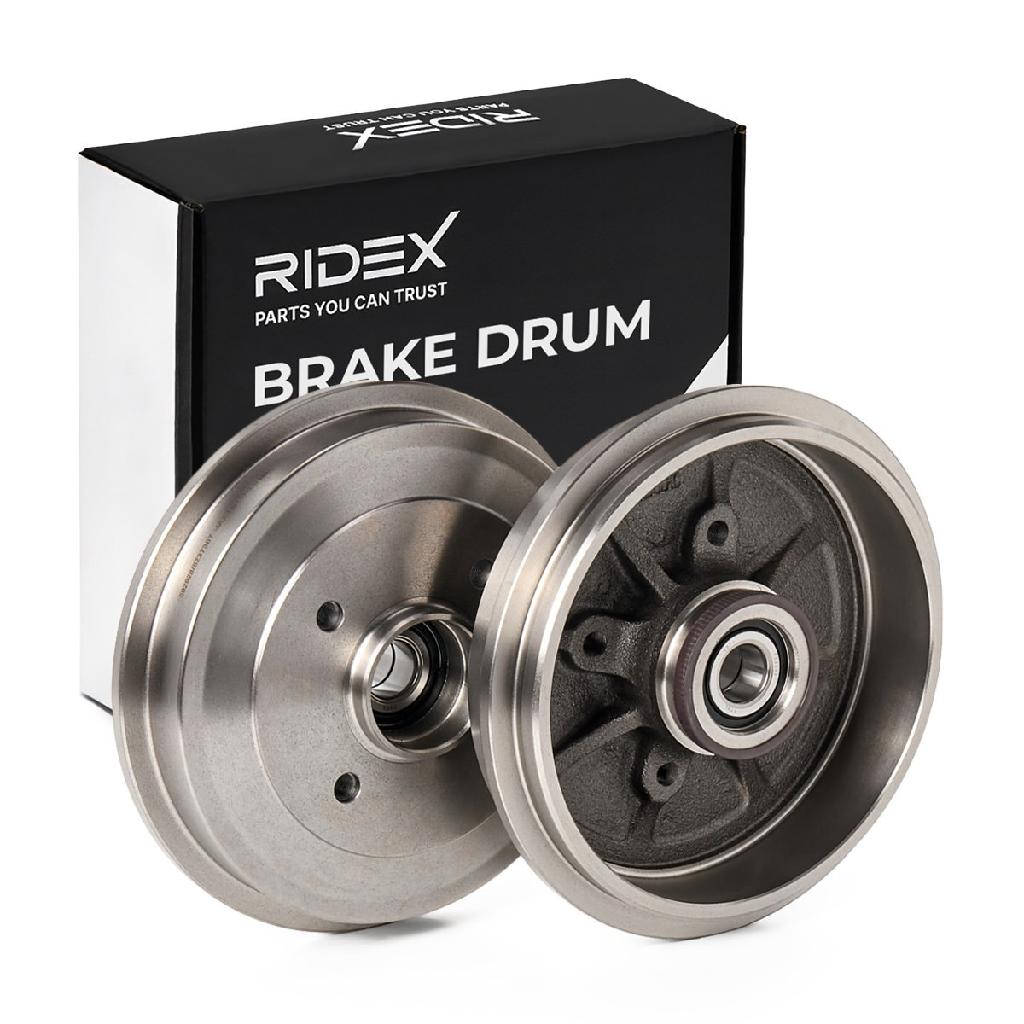 RIDEX 123B0049 2x Bremstrommeln Set Hinten AußenØ245mm AußenØ220mm