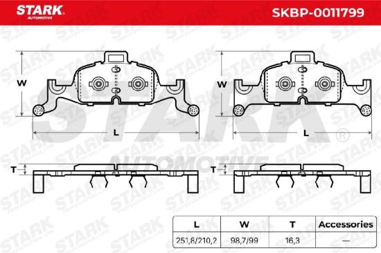STARK Bremsbelagsatz Bremsbeläge Vorne für AUDI A4 B9 Avant (8W5, 8WD) A6 Avant Bild STARK Bremsbelagsatz Bremsbeläge Vorne für AUDI A4 B9 Avant (8W5, 8WD) A6 Avant