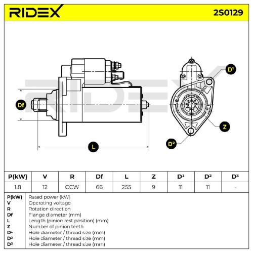 RIDEX Motor Starter/Anlasser 1,8kW für VW Lupo (6X1, 6E1) POLO (6N2) für SEAT Bild RIDEX Motor Starter/Anlasser 1,8kW für VW Lupo (6X1, 6E1) POLO (6N2) für SEAT