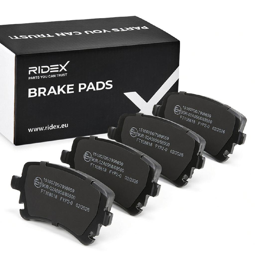 RIDEX Bremsbelagsatz Bremsbeläge Hinten für VW Transporter T5 Bus Multivan V