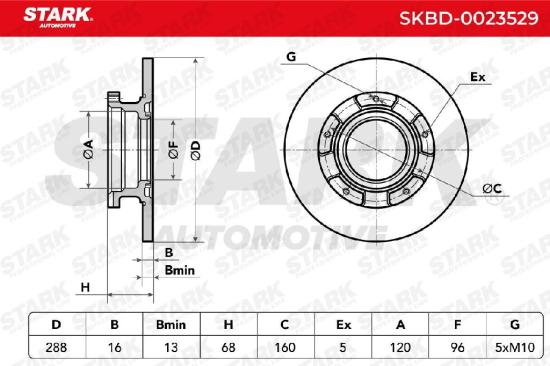 STARK SKBD-0023529 2x Bremsscheiben Hinten Ø288mm voll für FORD 2040064 Bild STARK SKBD-0023529 2x Bremsscheiben Hinten Ø288mm voll für FORD 2040064