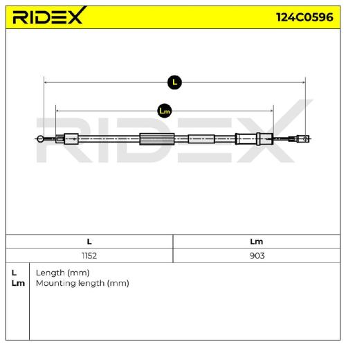 RIDEX Handbremsseil Hinten passend für MERCEDES-BENZ VIANO (W639) Bild RIDEX Handbremsseil Hinten passend für MERCEDES-BENZ VIANO (W639)