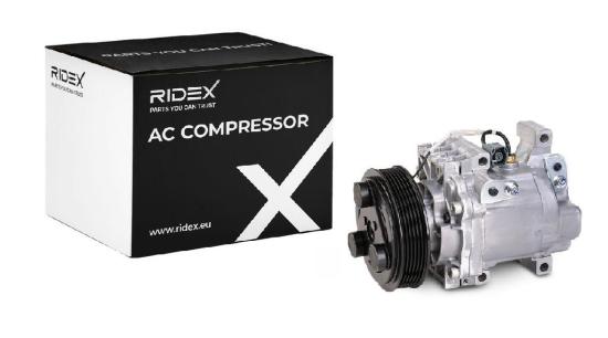 RIDEX A/C Kompressor für Klimaanlage Klimakompressor Kältemittel: R134a mit Bild RIDEX A/C Kompressor für Klimaanlage Klimakompressor Kältemittel: R134a mit