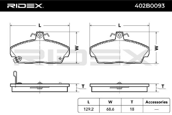 RIDEX Bremsbelagsatz Bremsbeläge Vorne für HONDA CIVIC VII Hatchback Bild RIDEX Bremsbelagsatz Bremsbeläge Vorne für HONDA CIVIC VII Hatchback
