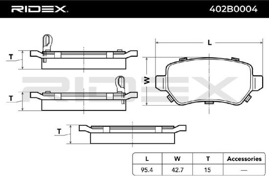 RIDEX Bremsbelagsatz Bremsbeläge Hinten für OPEL ZAFIRA B (A05) Meriva A (X03) Bild RIDEX Bremsbelagsatz Bremsbeläge Hinten für OPEL ZAFIRA B (A05) Meriva A (X03)