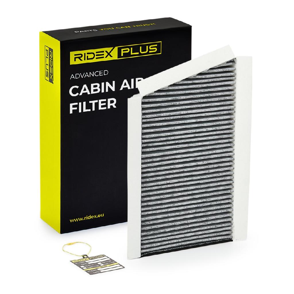 RIDEX PLUS 424I0228P Innenraumfilter Pollenfilter Aktivkohlefilter Höhe: 25