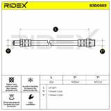 RIDEX Bremsschlauch 83B0669 HINTEN BREMSSCHLÄUCHE für BMW 3 Touring (E91)