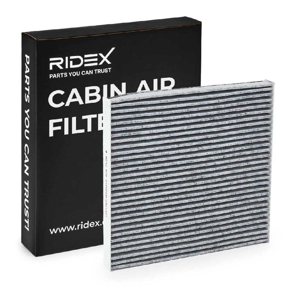 RIDEX 424I0375 Innenraumfilter Pollenfilter Aktivkohlefilter Höhe: 25 Breite: