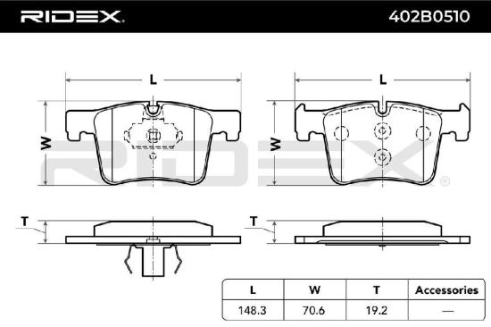 RIDEX Bremsbelagsatz Bremsbeläge Vorne für BMW 1 Schrägheck (F20) 3 Touring X3 Bild RIDEX Bremsbelagsatz Bremsbeläge Vorne für BMW 1 Schrägheck (F20) 3 Touring X3