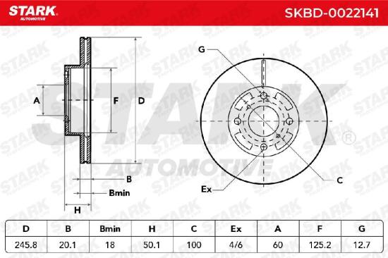 STARK SKBD-0022141 2x Bremsscheiben Vorne Ø245,7mm Belüftet für SUZUKI Bild STARK SKBD-0022141 2x Bremsscheiben Vorne Ø245,7mm Belüftet für SUZUKI