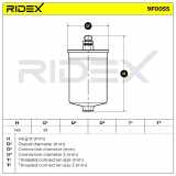 RIDEX 9F0055 Kraftstofffilter Line Filter passend für MERCEDES-BENZ 0024770301
