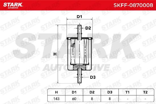 STARK SKFF-0870008 Kraftstofffilter Line Filter für VW Golf 5II Schrägheck Bild STARK SKFF-0870008 Kraftstofffilter Line Filter für VW Golf 5II Schrägheck