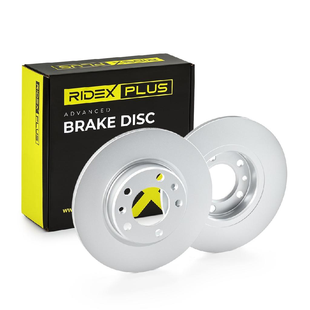 RIDEX PLUS 82B1300P 2x Bremsscheiben Hinten Ø268mm voll passend für PEUGEOT