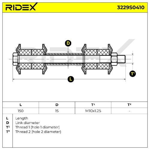 RIDEX 1x Koppelstange Stabilisator Vorne links rechts für FORD Ranger (ET) Bild RIDEX 1x Koppelstange Stabilisator Vorne links rechts für FORD Ranger (ET)