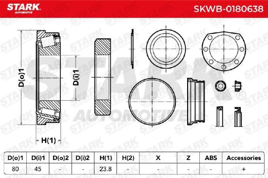STARK SKWB-0180638 Radlagersatz pro 1 Rad Hinten passend für MERCEDES-BENZ Bild STARK SKWB-0180638 Radlagersatz pro 1 Rad Hinten passend für MERCEDES-BENZ