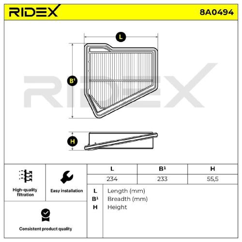 RIDEX 8A0494 Motor Luftfilter Umluftfilter für HONDA CR-V III (RE) CR-V IV (RM) Bild RIDEX 8A0494 Motor Luftfilter Umluftfilter für HONDA CR-V III (RE) CR-V IV (RM)