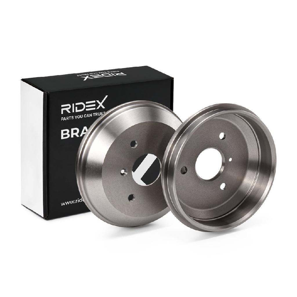 RIDEX 123B0047 2x Bremstrommeln Set Hinten AußenØ235mm für SMART CITY-COUPE