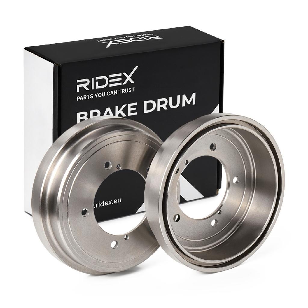 RIDEX 123B0116 2x Bremstrommeln Set Hinten InnenØ220mm AußenØ262mm