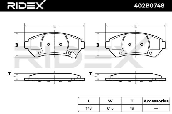 RIDEX Bremsbelagsatz Bremsbeläge Vorne für OPEL Sintra (APV) für CADILLAC Bild RIDEX Bremsbelagsatz Bremsbeläge Vorne für OPEL Sintra (APV) für CADILLAC