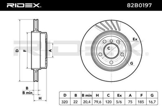 RIDEX 82B0197 2x Bremsscheiben Hinten Ø320mm Belüftet für BMW X3 (E83) Bild RIDEX 82B0197 2x Bremsscheiben Hinten Ø320mm Belüftet für BMW X3 (E83)