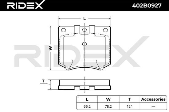 RIDEX Bremsbelagsatz Bremsbeläge Vorne für FORD CAPRI III (GECP) GRANADA (GU) Bild RIDEX Bremsbelagsatz Bremsbeläge Vorne für FORD CAPRI III (GECP) GRANADA (GU)