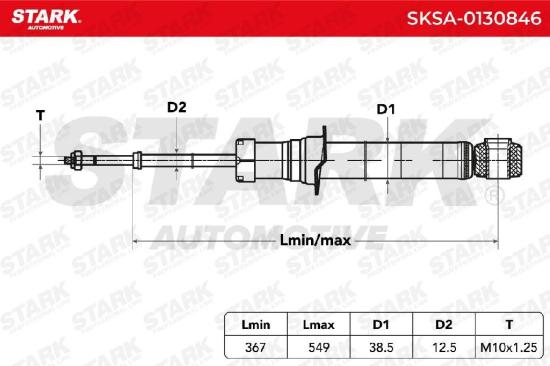 STARK SKSA-0130846 2x Stoßdämpfer Gasdruck Hinten für MITSUBISHI MR235611 Bild STARK SKSA-0130846 2x Stoßdämpfer Gasdruck Hinten für MITSUBISHI MR235611