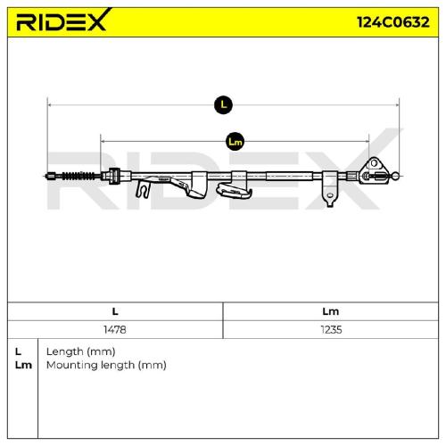 RIDEX Handbremsseil Hinten Rechts für TOYOTA AYGO (WNB1, KGB1) Bild RIDEX Handbremsseil Hinten Rechts für TOYOTA AYGO (WNB1, KGB1)